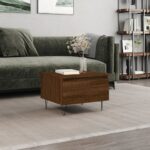 vidaXL sofabord 50x46x35 cm konstrueret træ brun egetræsfarve - Kategori: 4 vidaXL sofabord 50x46x35 cm konstrueret træ brun egetræsfarve