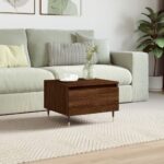 vidaXL sofabord 50x46x35 cm konstrueret træ brun egetræsfarve - Kategori: 4 vidaXL sofabord 50x46x35 cm konstrueret træ brun egetræsfarve