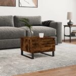 vidaXL sofabord 50x46x35 cm konstrueret træ røget egetræsfarve - Kategori: 4 vidaXL sofabord 50x46x35 cm konstrueret træ røget egetræsfarve