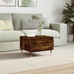 vidaXL sofabord 50x46x35 cm konstrueret træ røget egetræsfarve - Kategori: 4 vidaXL sofabord 50x46x35 cm konstrueret træ røget egetræsfarve