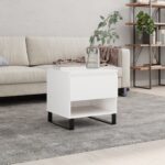 vidaXL sofabord 50x46x50 cm konstrueret træ hvid - Kategori: 4 vidaXL sofabord 50x46x50 cm konstrueret træ hvid