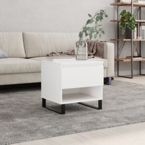 vidaXL sofabord 50x46x50 cm konstrueret træ hvid