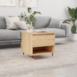 vidaXL sofabord 50x46x50 cm konstrueret træ sonoma-eg - Kategori: 4 vidaXL sofabord 50x46x50 cm konstrueret træ sonoma-eg