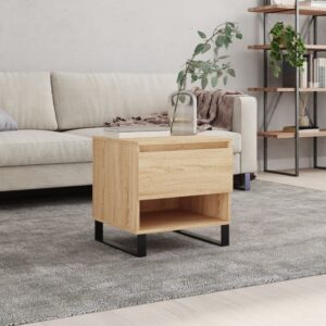 vidaXL sofabord 50x46x50 cm konstrueret træ sonoma-eg