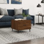 vidaXL sofabord 50x50x40 cm konstrueret træ brun egetræsfarve - Kategori: 4 vidaXL sofabord 50x50x40 cm konstrueret træ brun egetræsfarve