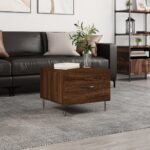 vidaXL sofabord 50x50x40 cm konstrueret træ brun egetræsfarve - Kategori: 4 vidaXL sofabord 50x50x40 cm konstrueret træ brun egetræsfarve