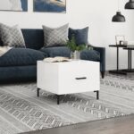 vidaXL sofabord 50x50x40 cm konstrueret træ hvid højglans - Kategori: 4 vidaXL sofabord 50x50x40 cm konstrueret træ hvid højglans