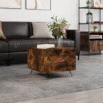 vidaXL sofabord 50x50x40 cm konstrueret træ røget egetræsfarve - Kategori: 4 vidaXL sofabord 50x50x40 cm konstrueret træ røget egetræsfarve