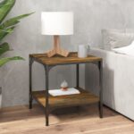 vidaXL sofabord 50x50x40 cm konstrueret træ røget egetræsfarve - Kategori: 4 vidaXL sofabord 50x50x40 cm konstrueret træ røget egetræsfarve