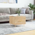vidaXL sofabord 50x50x40 cm konstrueret træ sonoma egetræsfarve - Kategori: 4 vidaXL sofabord 50x50x40 cm konstrueret træ sonoma egetræsfarve
