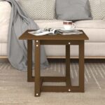 vidaXL sofabord 50x50x45 cm massivt fyrretræ gyldenbrun - Kategori: 4 vidaXL sofabord 50x50x45 cm massivt fyrretræ gyldenbrun