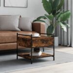 vidaXL sofabord 50x50x50 cm konstrueret træ røget egetræsfarve - Kategori: 4 vidaXL sofabord 50x50x50 cm konstrueret træ røget egetræsfarve