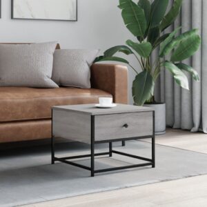 vidaXL sofabord 51x51x40 cm konstrueret træ grå sonoma-eg