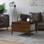 vidaXL sofabord 55x55x36,5 cm konstrueret træ brun egetræsfarve - Kategori: 4 vidaXL sofabord 55x55x36,5 cm konstrueret træ brun egetræsfarve