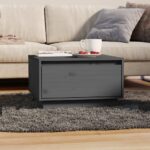 vidaXL sofabord 55x56x32 cm massivt fyrretræ grå - Kategori: 4 vidaXL sofabord 55x56x32 cm massivt fyrretræ grå