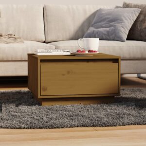 vidaXL sofabord 55x56x32 cm massivt fyrretræ gyldenbrun