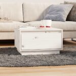 vidaXL sofabord 55x56x32 cm massivt fyrretræ hvid - Kategori: 4 vidaXL sofabord 55x56x32 cm massivt fyrretræ hvid