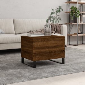 vidaXL sofabord 60x44,5x45 cm konstrueret træ brun egetræsfarve