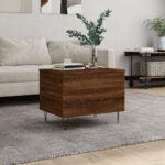 vidaXL sofabord 60x44,5x45 cm konstrueret træ brun egetræsfarve
