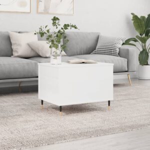 vidaXL sofabord 60x44,5x45 cm konstrueret træ hvid højglans