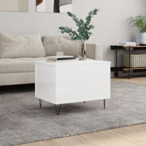 vidaXL sofabord 60x44,5x45 cm konstrueret træ hvid højglans