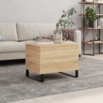 vidaXL sofabord 60x44,5x45 cm konstrueret træ sonoma-eg