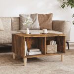 vidaXL sofabord 60x50x36,5 cm konstrueret træ røget egetræsfarve - Kategori: 4 vidaXL sofabord 60x50x36,5 cm konstrueret træ røget egetræsfarve