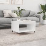 vidaXL sofabord 60x50x40 cm konstrueret træ hvid - Kategori: 4 vidaXL sofabord 60x50x40 cm konstrueret træ hvid