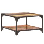 vidaXL sofabord 60x60x35 cm massivt genbrugstræ - Kategori: 4 vidaXL sofabord 60x60x35 cm massivt genbrugstræ
