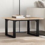 vidaXL sofabord 60x60x40 cm O-stel massivt fyrretræ og støbejern - Kategori: 4 vidaXL sofabord 60x60x40 cm O-stel massivt fyrretræ og støbejern