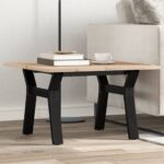 vidaXL sofabord 60x60x40 cm Y-stel massivt fyrretræ og støbejern - Kategori: 4 vidaXL sofabord 60x60x40 cm Y-stel massivt fyrretræ og støbejern