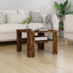 vidaXL sofabord 60x60x42 cm konstrueret træ røget egetræsfarve - Kategori: Egetræshylder til hjemmet 4 vidaXL sofabord 60x60x42 cm konstrueret træ røget egetræsfarve