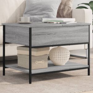 vidaXL sofabord 70x50x50 cm konstrueret træ og metal grå sonoma-eg
