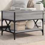 vidaXL sofabord 70x50x50 cm konstrueret træ og metal grå sonoma-eg - Kategori: 4 vidaXL sofabord 70x50x50 cm konstrueret træ og metal grå sonoma-eg