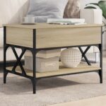 vidaXL sofabord 70x50x50 cm konstrueret træ og metal sonoma-eg - Kategori: 4 vidaXL sofabord 70x50x50 cm konstrueret træ og metal sonoma-eg