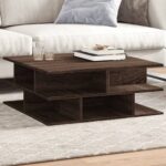 vidaXL sofabord 70x70x29 cm konstrueret træ brun egetræsfarve - Kategori: 4 vidaXL sofabord 70x70x29 cm konstrueret træ brun egetræsfarve