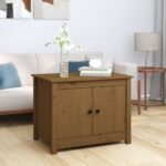 vidaXL sofabord 71x49x55 cm massivt fyrretræ gyldenbrun - Kategori: 4 vidaXL sofabord 71x49x55 cm massivt fyrretræ gyldenbrun