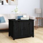 vidaXL sofabord 71x49x55 cm massivt fyrretræ sort - Kategori: 4 vidaXL sofabord 71x49x55 cm massivt fyrretræ sort