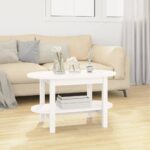 vidaXL sofabord 80x45x45 cm massivt fyrretræ hvid - Kategori: 4 vidaXL sofabord 80x45x45 cm massivt fyrretræ hvid