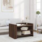 vidaXL sofabord 80x50x50 cm konstrueret træ brun egetræsfarve - Kategori: 4 vidaXL sofabord 80x50x50 cm konstrueret træ brun egetræsfarve