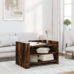vidaXL sofabord 80x50x50 cm konstrueret træ røget egetræsfarve - Kategori: 4 vidaXL sofabord 80x50x50 cm konstrueret træ røget egetræsfarve