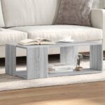 vidaXL sofabord 89,5x48x30 cm konstrueret træ grå sonoma-eg - Kategori: 4 vidaXL sofabord 89,5x48x30 cm konstrueret træ grå sonoma-eg