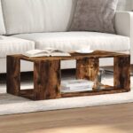vidaXL sofabord 89,5x48x30 cm konstrueret træ røget egetræsfarve - Kategori: 4 vidaXL sofabord 89,5x48x30 cm konstrueret træ røget egetræsfarve