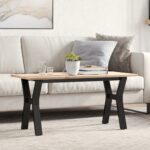 vidaXL sofabord 90x40x45 cm Y-stel massivt fyrretræ og støbejern - Kategori: 4 vidaXL sofabord 90x40x45 cm Y-stel massivt fyrretræ og støbejern
