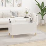 vidaXL sofabord 90×44,5×45 cm konstrueret træ hvid højglans - Kategori: 4 vidaXL sofabord 90x44,5x45 cm konstrueret træ hvid højglans