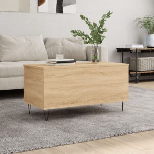 vidaXL sofabord 90x44,5x45 cm konstrueret træ sonoma-eg