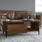 vidaXL sofabord 90x50x36,5 cm konstrueret træ brun egetræsfarve - Kategori: 4 vidaXL sofabord 90x50x36,5 cm konstrueret træ brun egetræsfarve