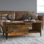 vidaXL sofabord 90x50x36,5 cm konstrueret træ røget egetræsfarve - Kategori: 4 vidaXL sofabord 90x50x36,5 cm konstrueret træ røget egetræsfarve
