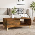vidaXL sofabord 90x50x36,5 cm konstrueret træ røget egetræsfarve - Kategori: 4 vidaXL sofabord 90x50x36,5 cm konstrueret træ røget egetræsfarve