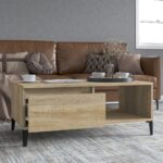 vidaXL sofabord 90x50x36,5 cm konstrueret træ sonoma-eg - Kategori: 4 vidaXL sofabord 90x50x36,5 cm konstrueret træ sonoma-eg